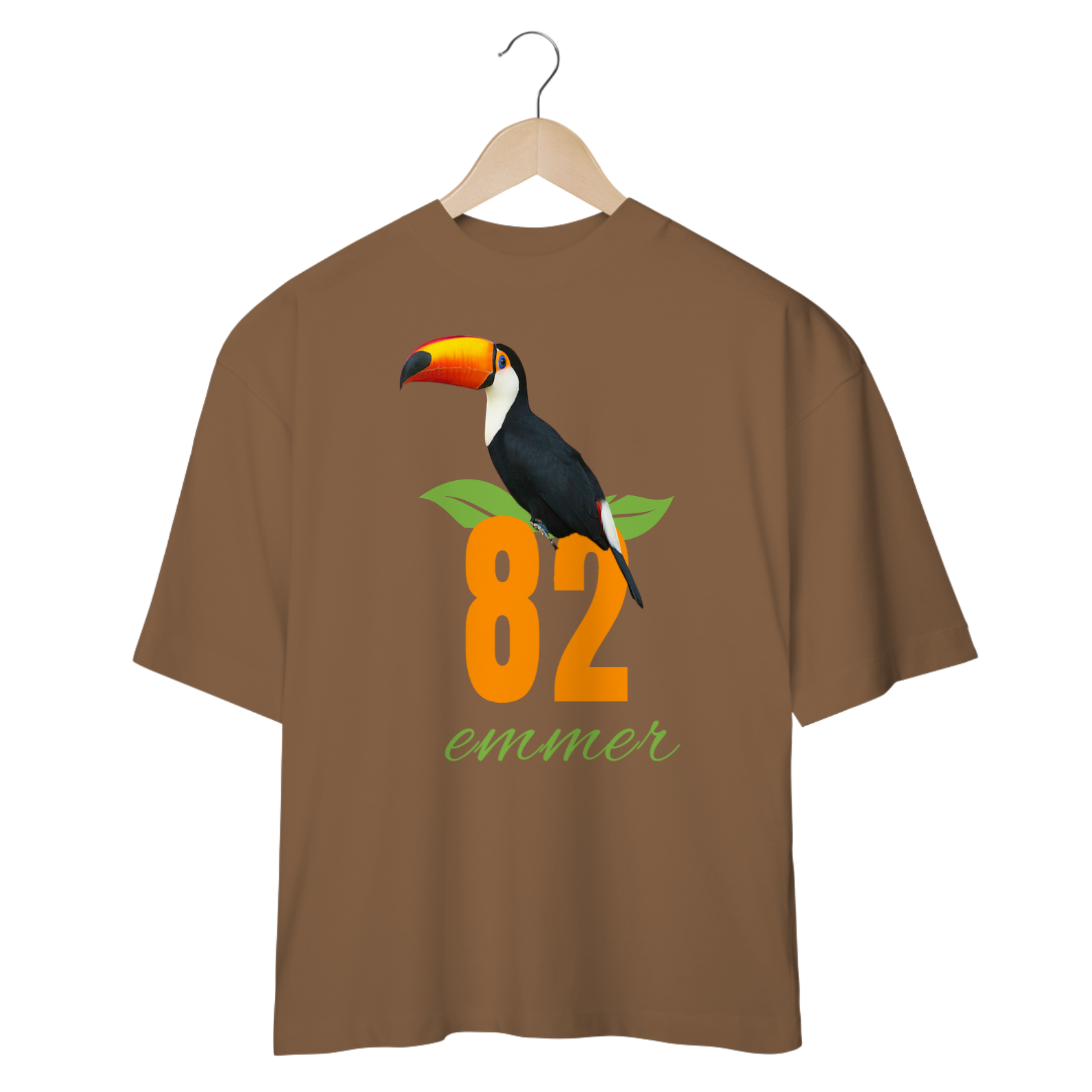 Camisa oversized linha brasil estampa tucano emmer82