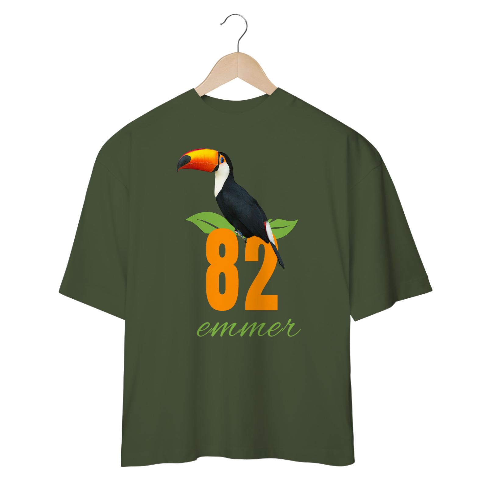 Camisa oversized linha brasil estampa tucano emmer82