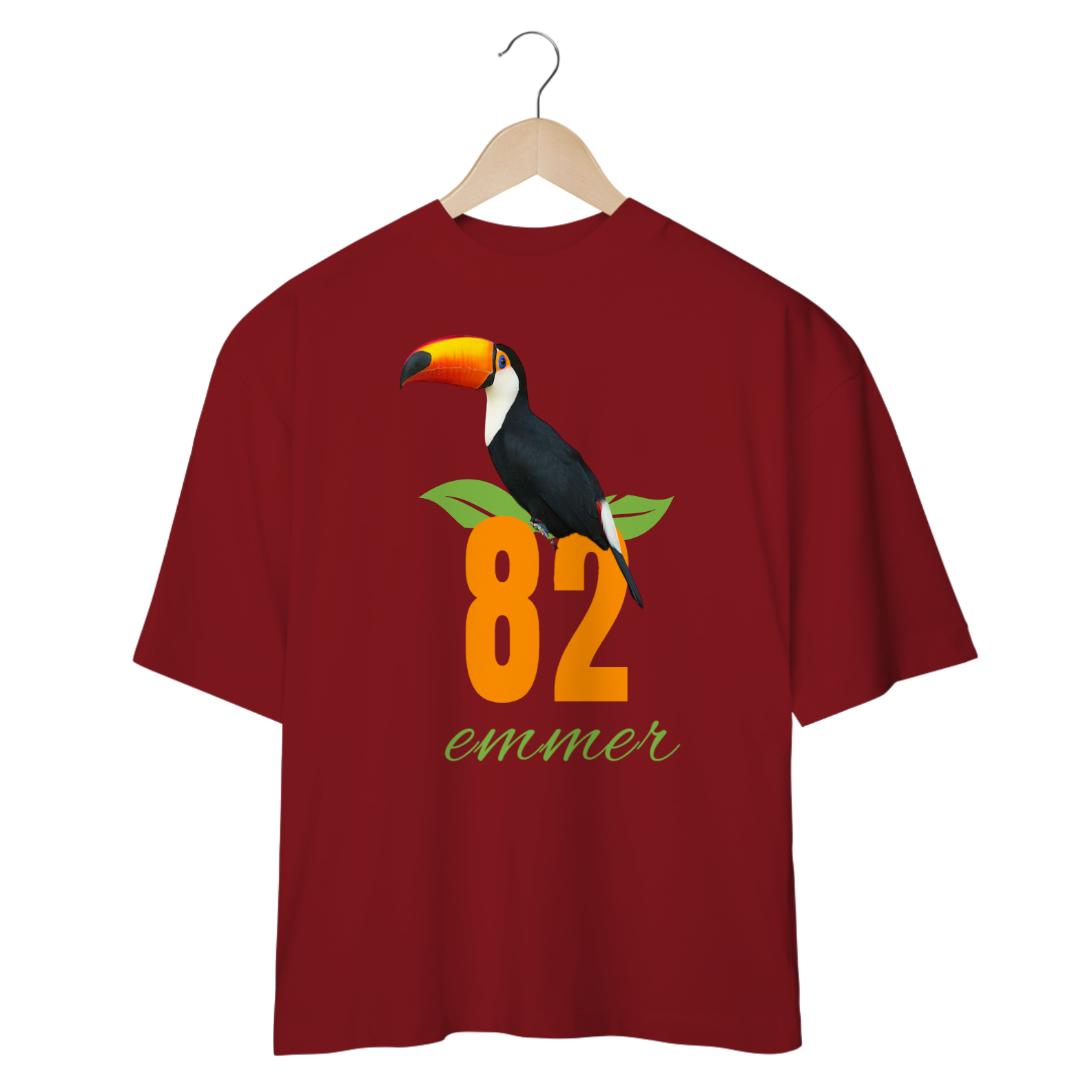 Camisa oversized linha brasil estampa tucano emmer82